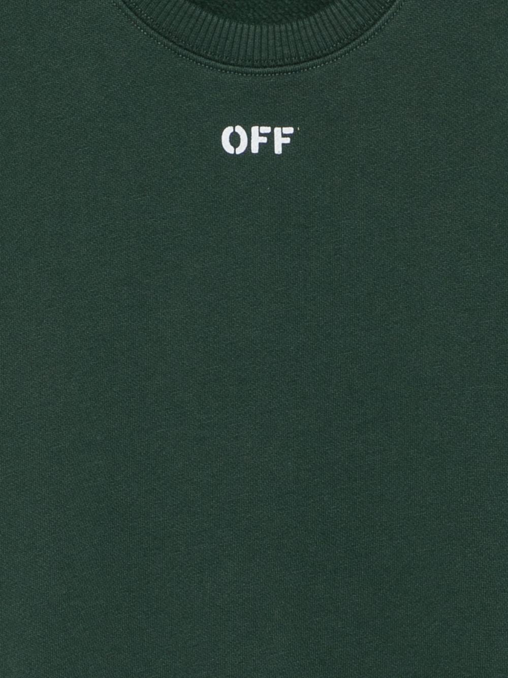 Felpa verde per bambino OBBA001F26FLE00730 302 Off White Kids 