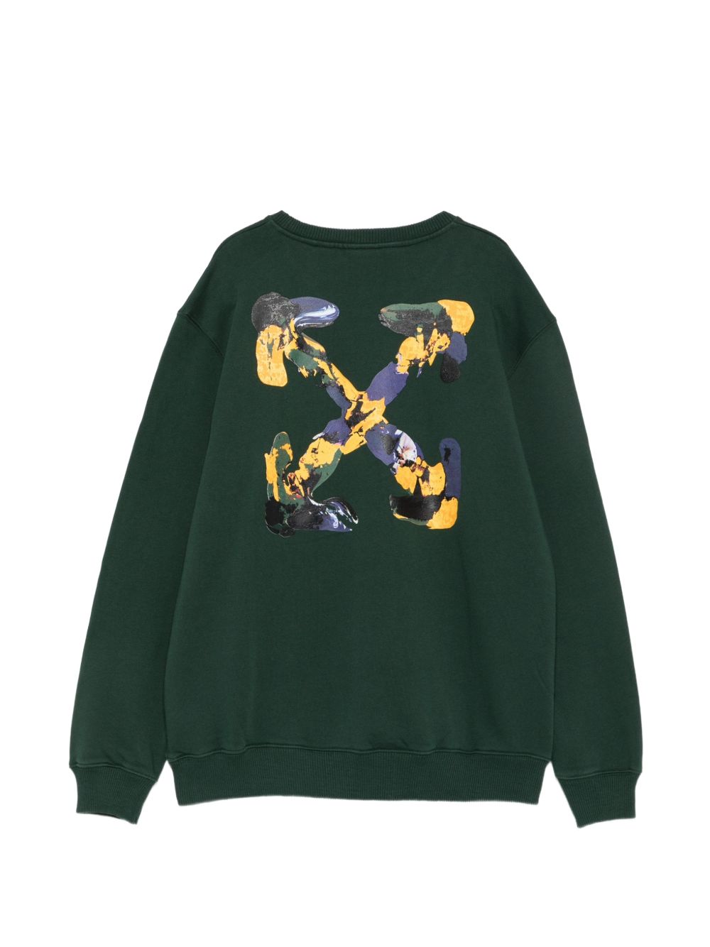 Felpa verde per bambino OBBA001F26FLE00730 303 Off White Kids 