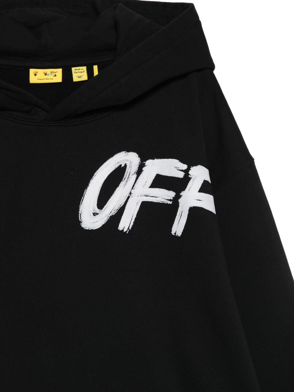 Felpa nera per bambino OBBB001F26FLE00200 002 Off White Kids 