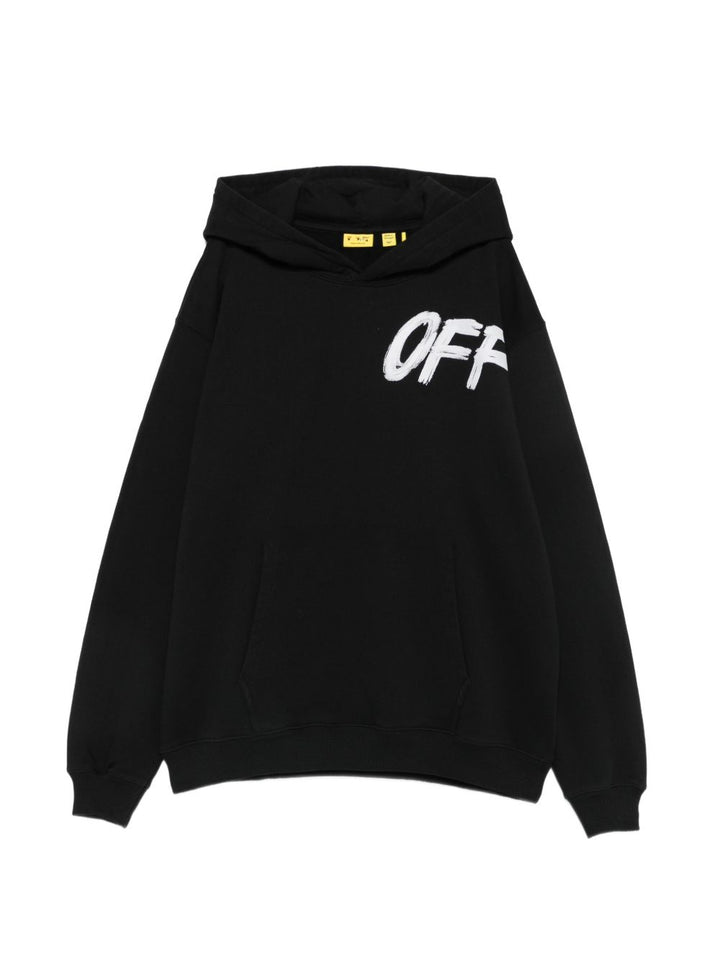 Felpa nera per bambino OBBB001F26FLE00200 002 Off White Kids 