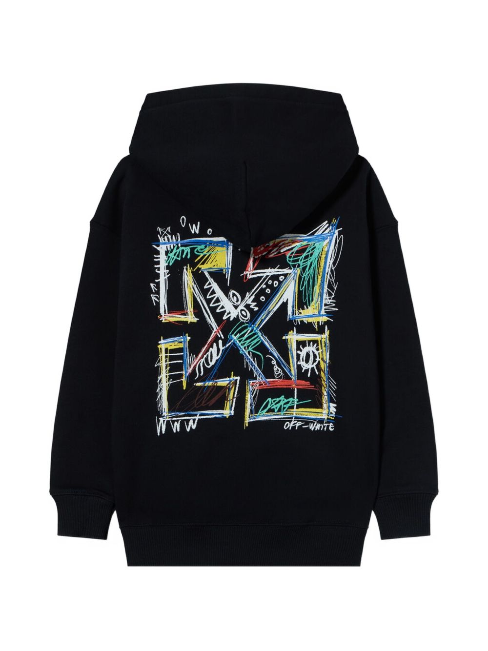 Felpa nera per bambino OBBB001F26FLE00400 002 Off White Kids 