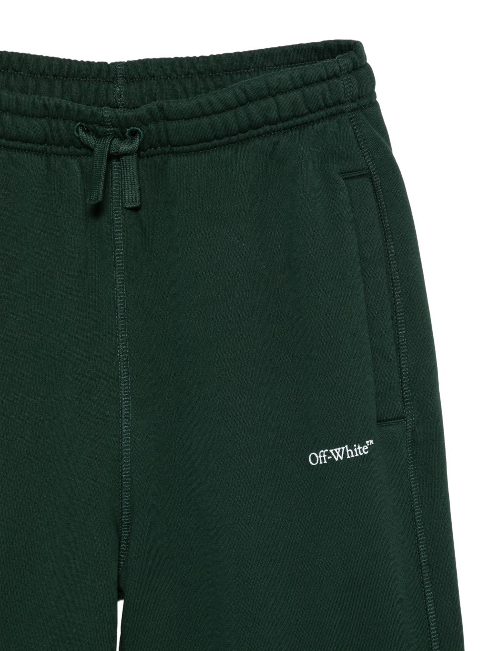 Pantalone verde scuro per bambino OBCH001F26FLE00230 302 Off White Kids 