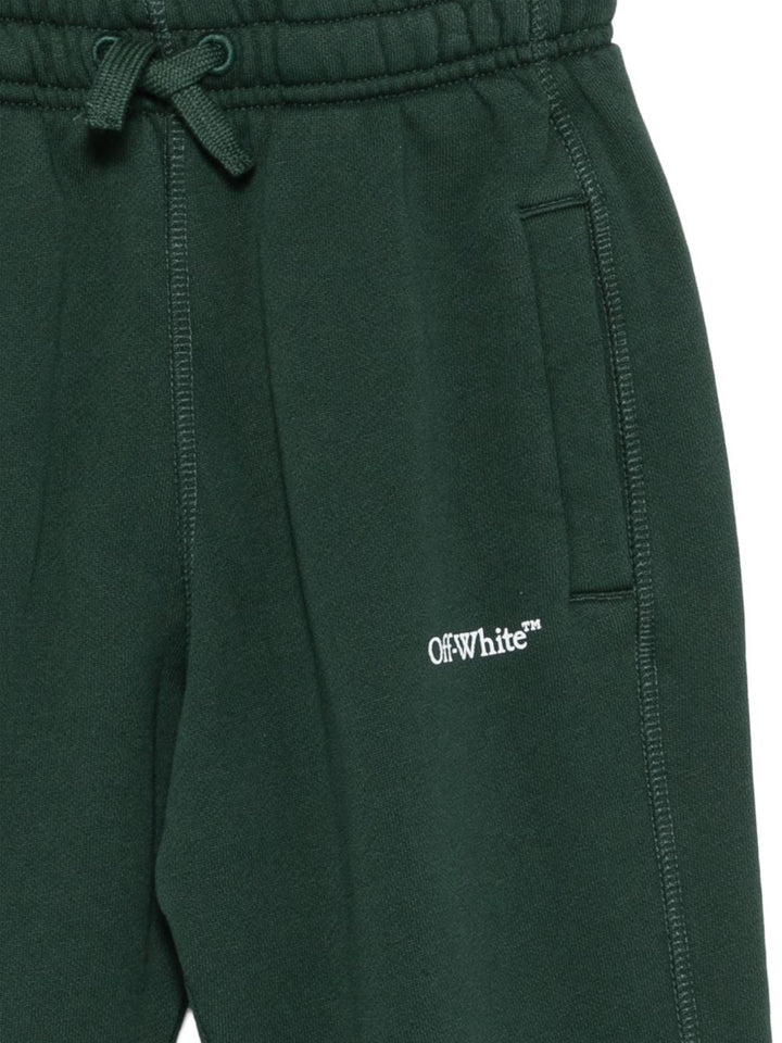 Pantalone verde scuro per bambino OBCH001F26FLE00230 303 Off White Kids 