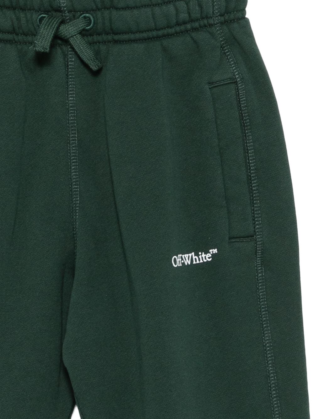 Pantalone verde scuro per bambino OBCH001F26FLE00230 303 Off White Kids 