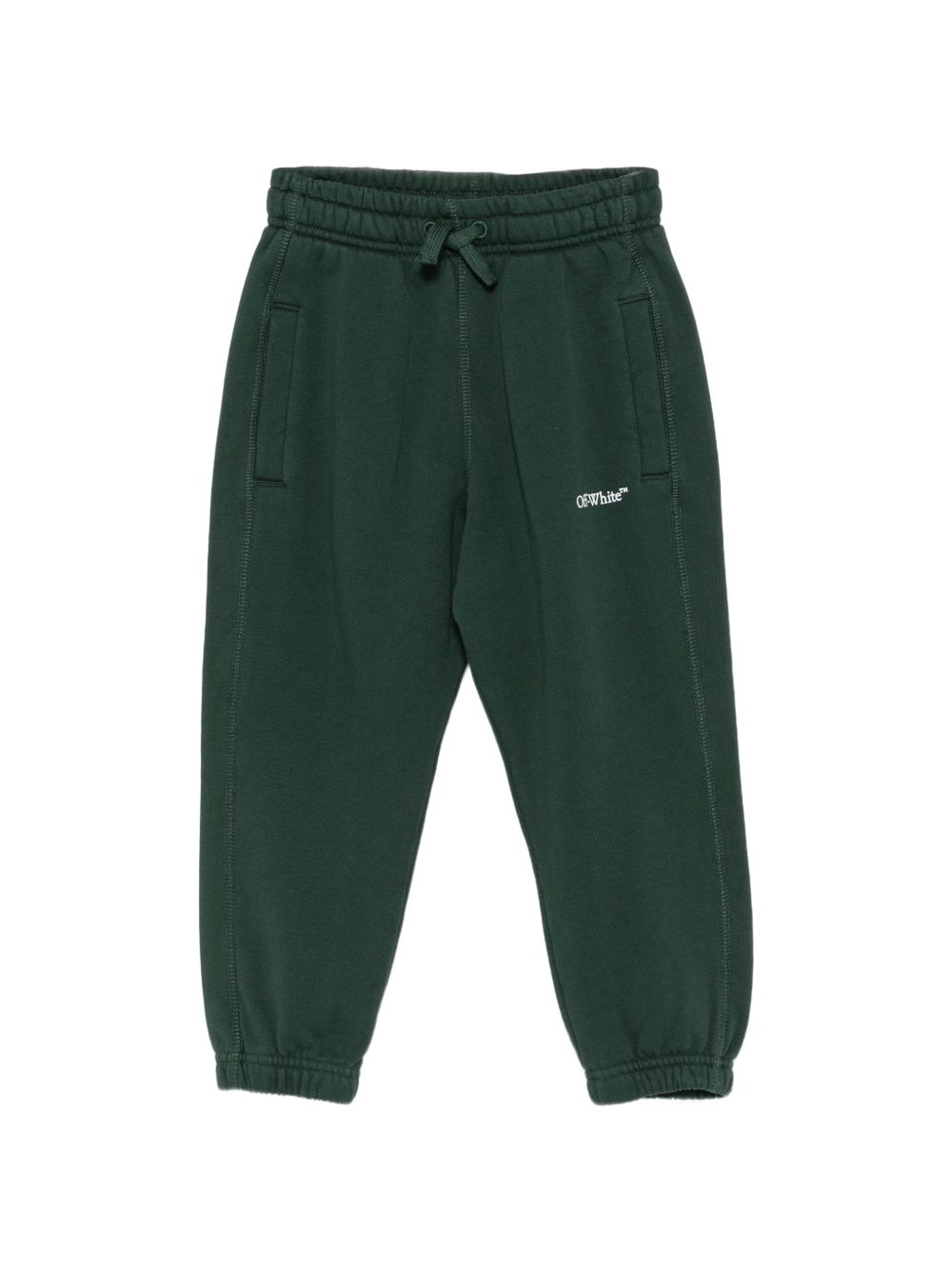 Pantalone verde scuro per bambino OBCH001F26FLE00230 303 Off White Kids 