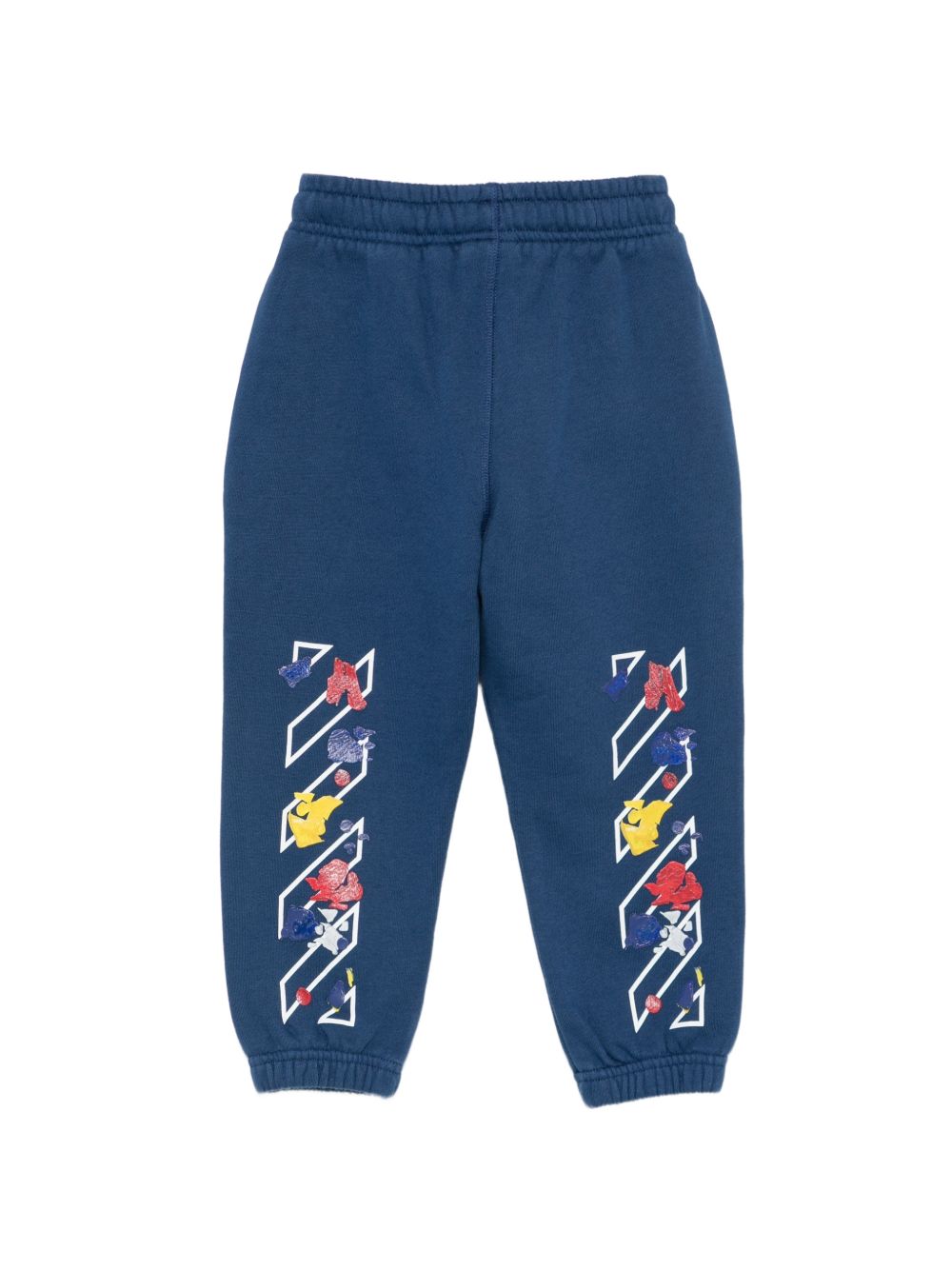 Pantalone blu per bambino OBCH001F26FLE00340 411 Off White Kids 