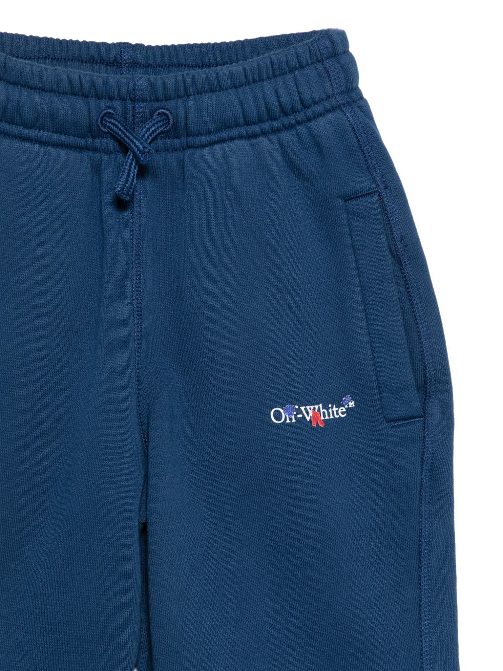 Pantalone blu per bambino OBCH001F26FLE00340 411 Off White Kids 