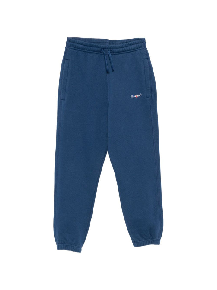 Pantalone blu per bambino OBCH001F26FLE00340 412 Off White Kids 