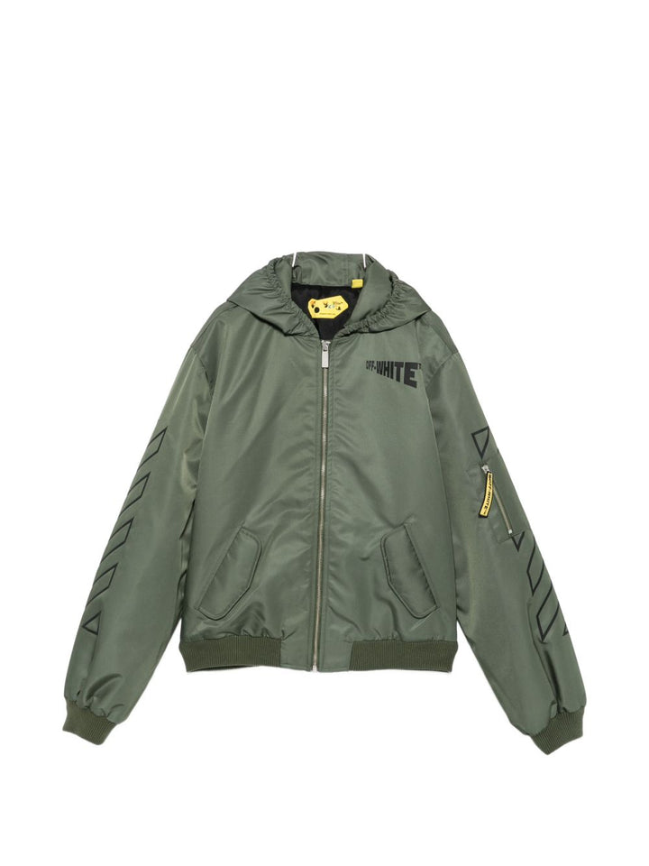 Giubbotto verde per bambino OBEH005F26FAB00130 303 Off White Kids 