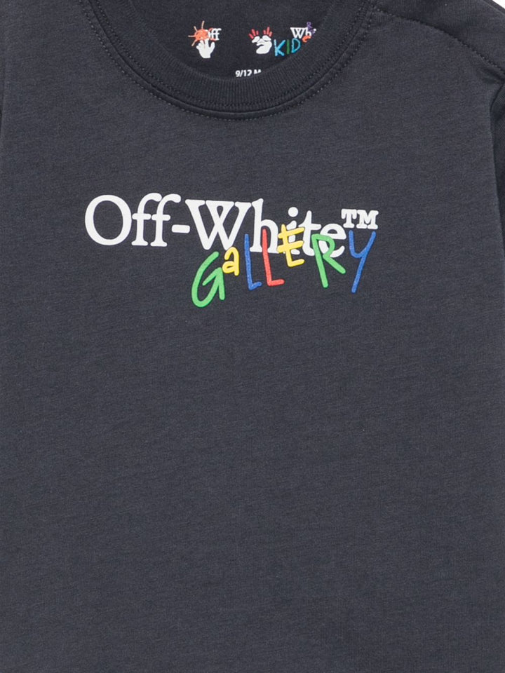 T-shirt blu navy per neonato OBXB001F26JER00140 405 Off White Kids 