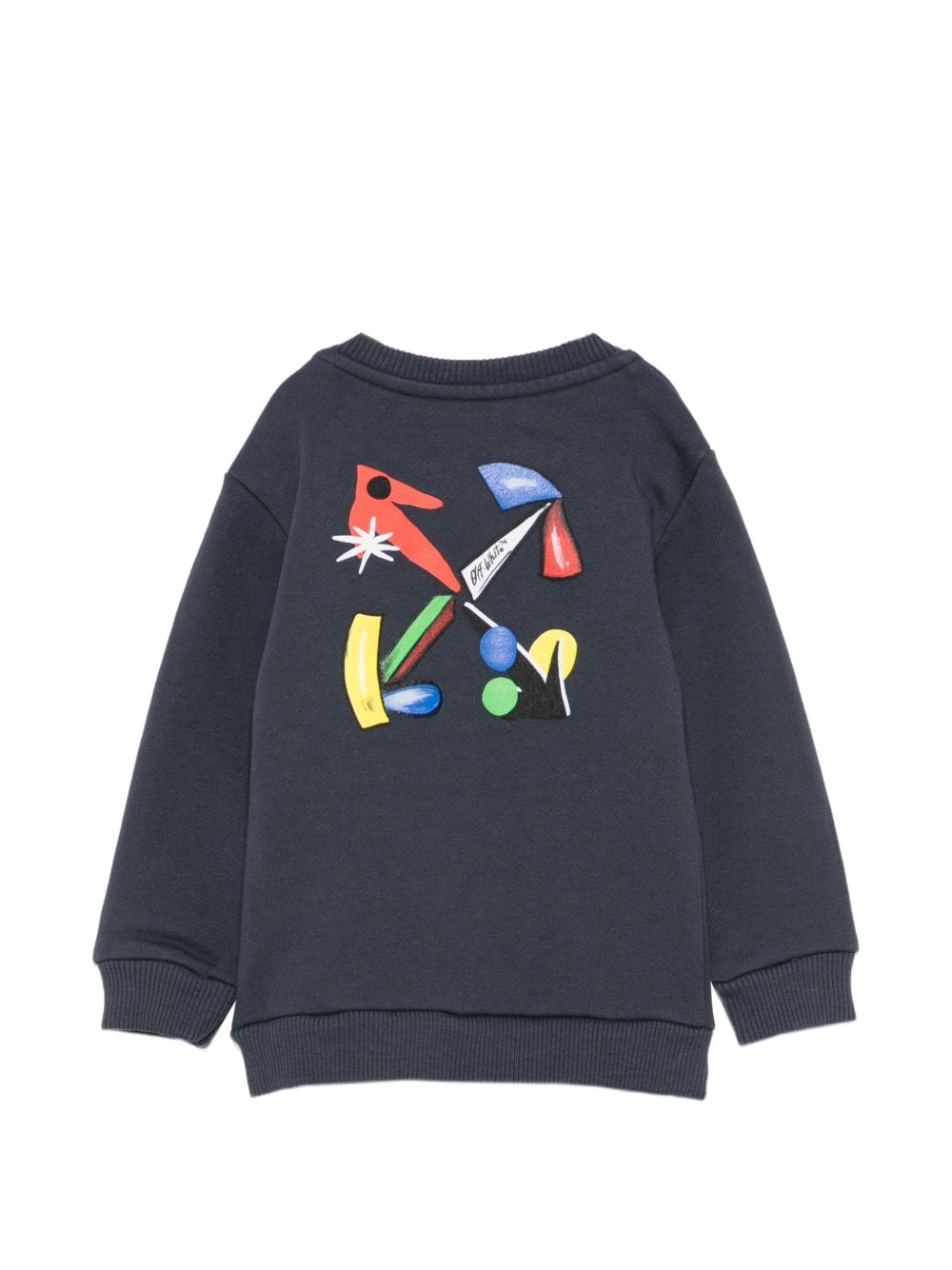 Felpa blu scuro per neonato OBXC001F26FLE00140 405 Off White Kids 