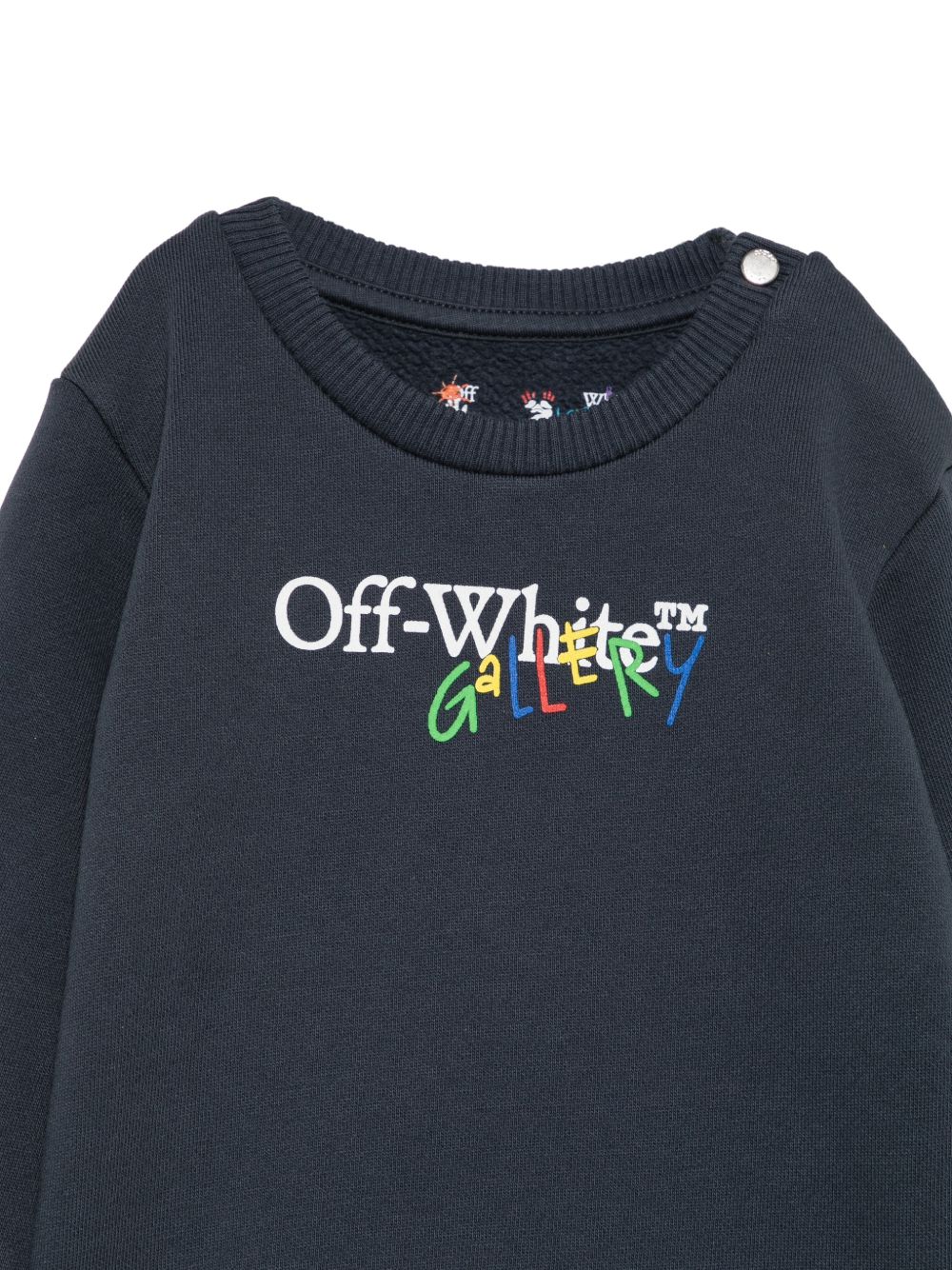Felpa blu scuro per neonato OBXC001F26FLE00140 405 Off White Kids 