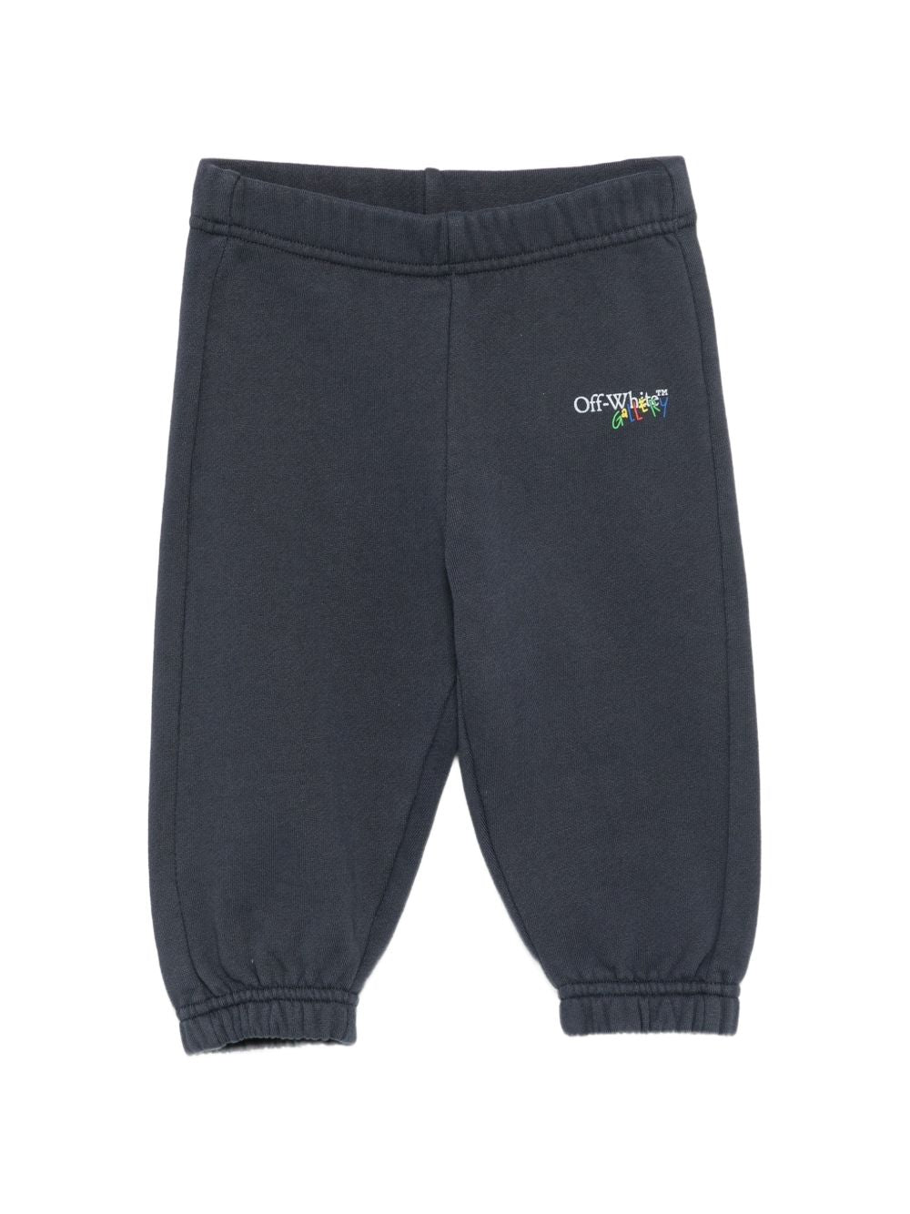 Pantalone blu scuro per neonato OBXD001F26FLE00140 405 Off White Kids 