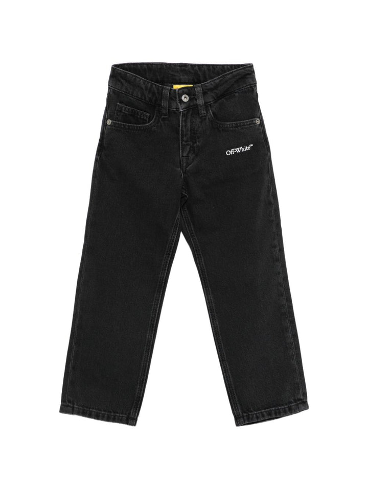 Jeans neri per bambino OBYA005F26DEN00100 019 Off White Kids 