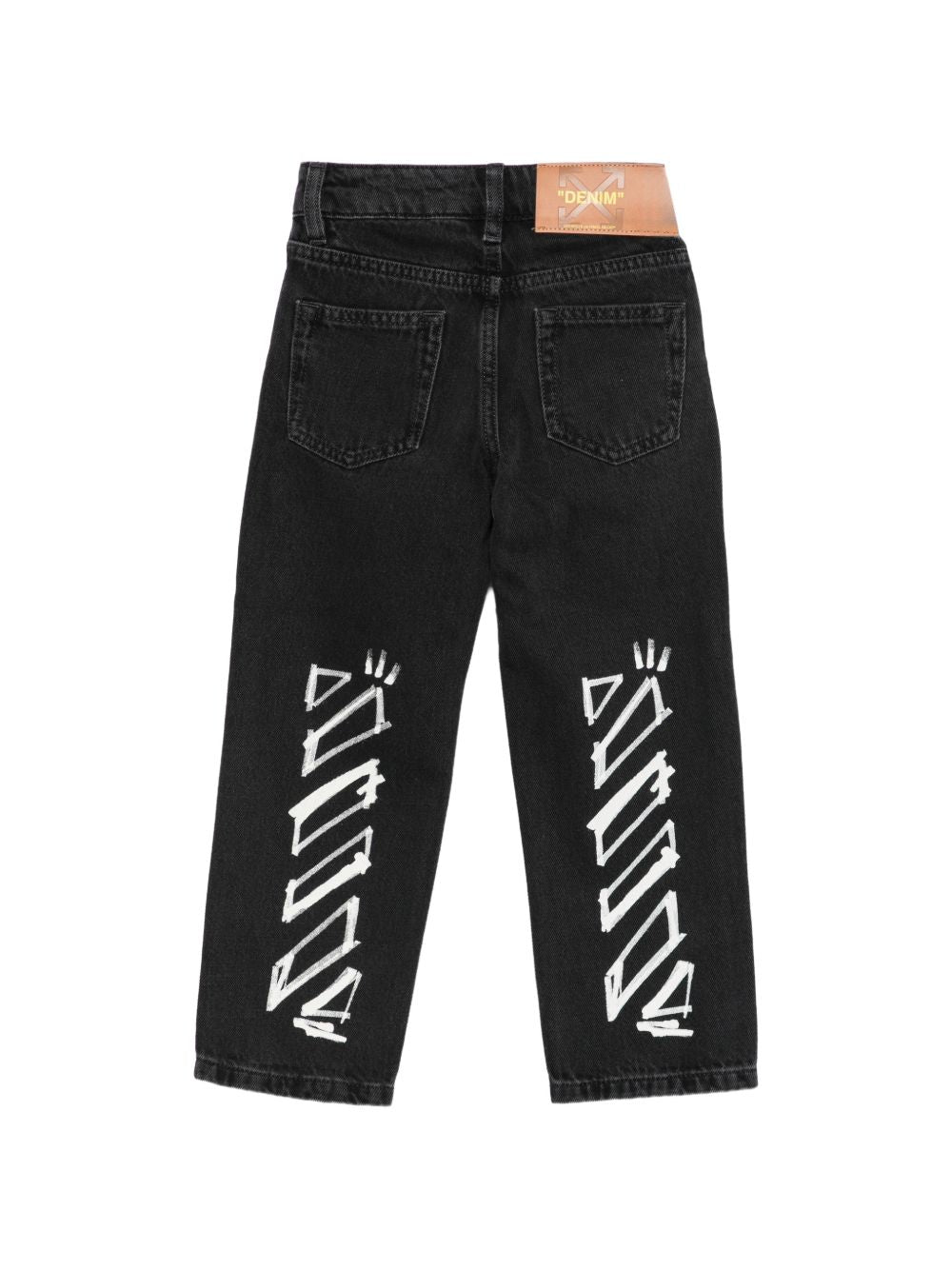 Jeans neri per bambino OBYA005F26DEN00100 019 Off White Kids 