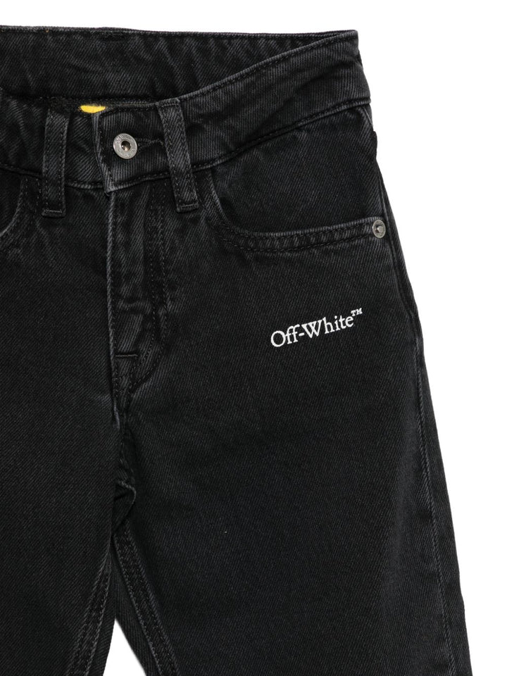 Jeans neri per bambino OBYA005F26DEN00100 019 Off White Kids 