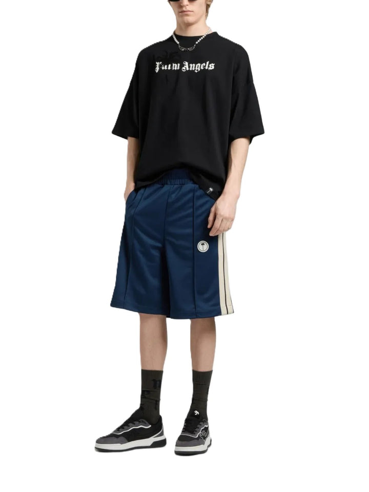 T-shirt nera per bambino PAMAA03W26JR06 1003 Palm Angels 