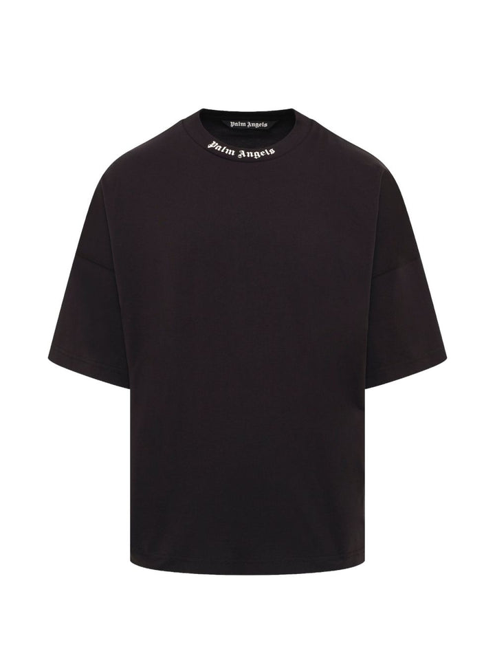 T-shirt nera per bambino PAMAA05F26JR02 1003 Palm Angels 