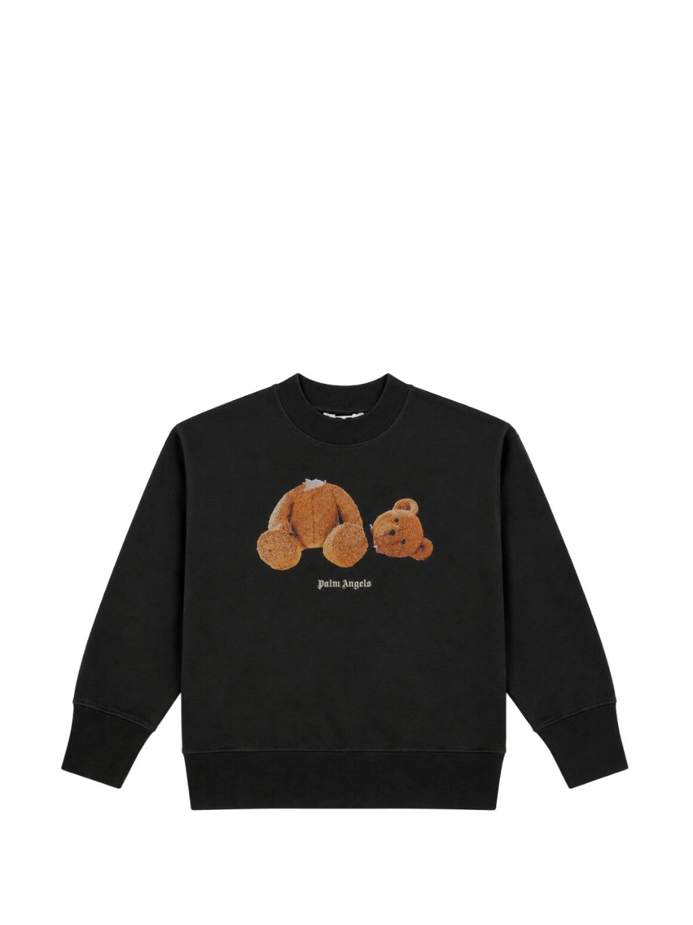 Felpa nera per bambino F6PAJBSW060 110 Palm Angels Kids 