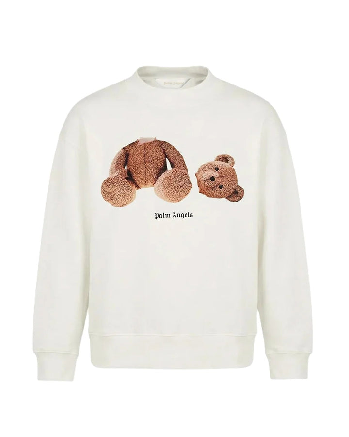 Felpa bianca per bambino F6PAJBSW060 412 Palm Angels Kids 