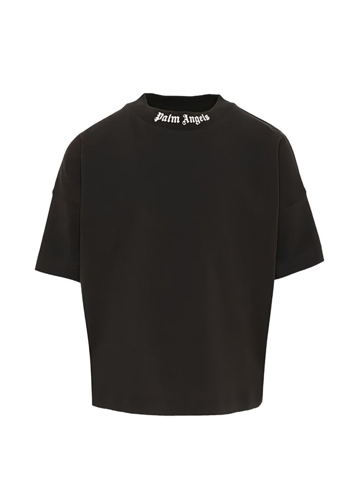 T-shirt nera per bambino F6PAJBTH012 110 Palm Angels Kids 