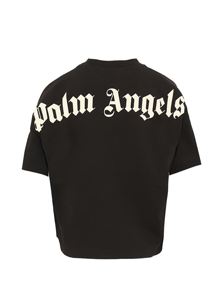 T-shirt nera per bambino F6PAJBTH012 110 Palm Angels Kids 