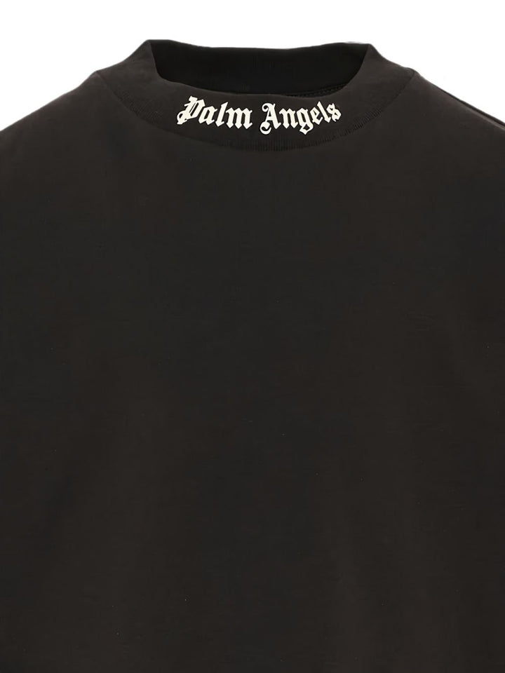 T-shirt nera per bambino F6PAJBTH012 110 Palm Angels Kids 