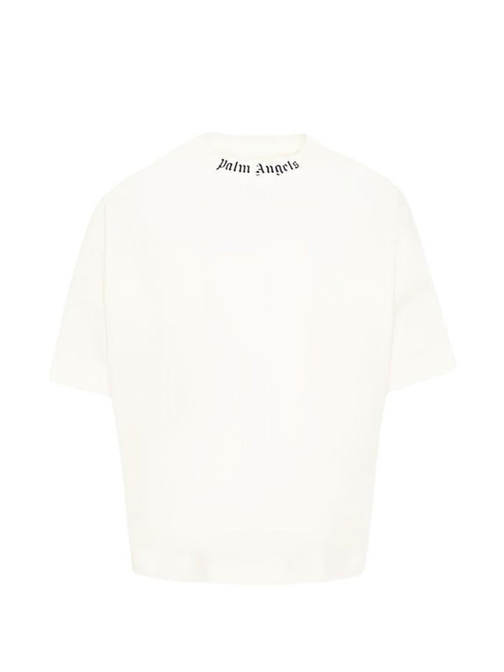 T-shirt bianco sporco per bambino F6PAJBTH012 412 Palm Angels Kids 