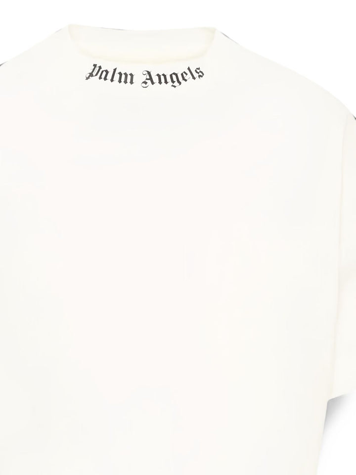 T-shirt bianco sporco per bambino F6PAJBTH012 412 Palm Angels Kids 