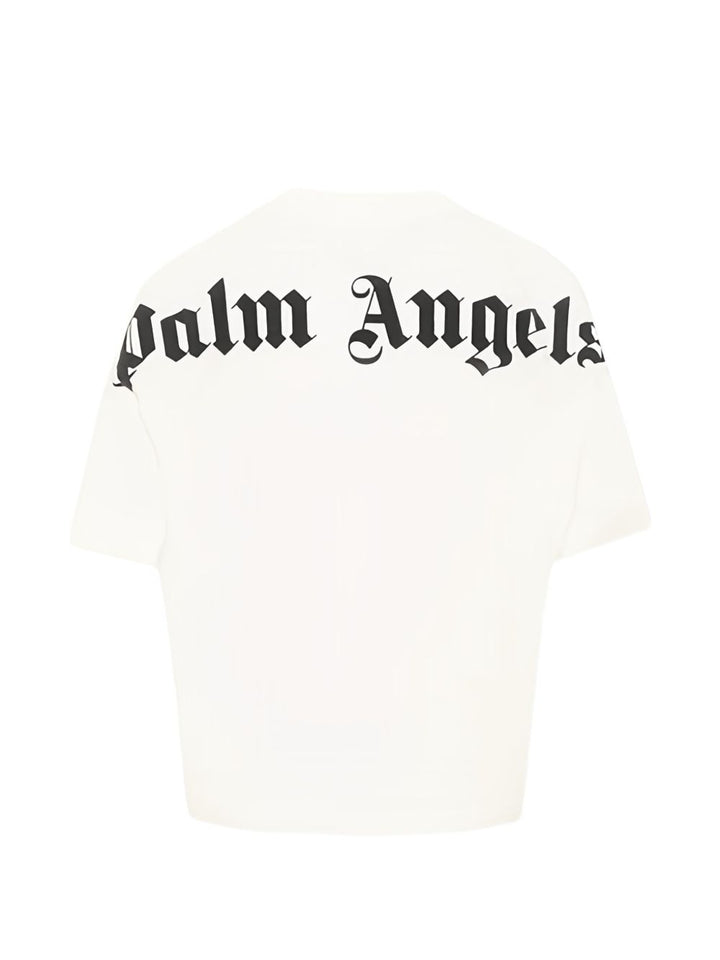 T-shirt bianco sporco per bambino F6PAJBTH012 412 Palm Angels Kids 