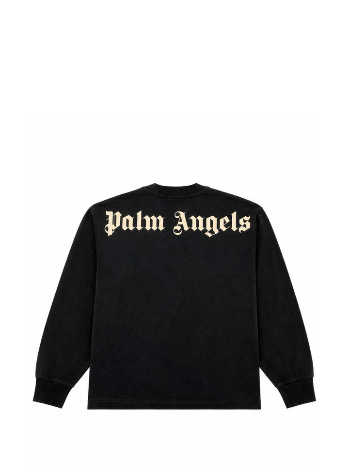 Felpa nera per bambino F6PAJBTH013 110 Palm Angels Kids 