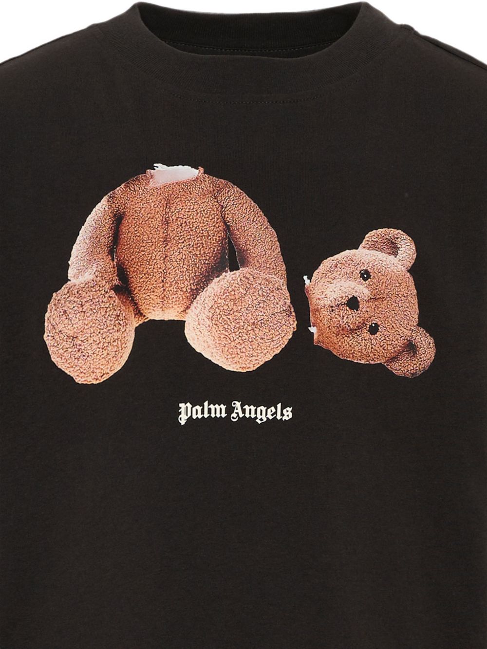T-shirt nero per bambino F6PAJBTH061 110 Palm Angels Kids 