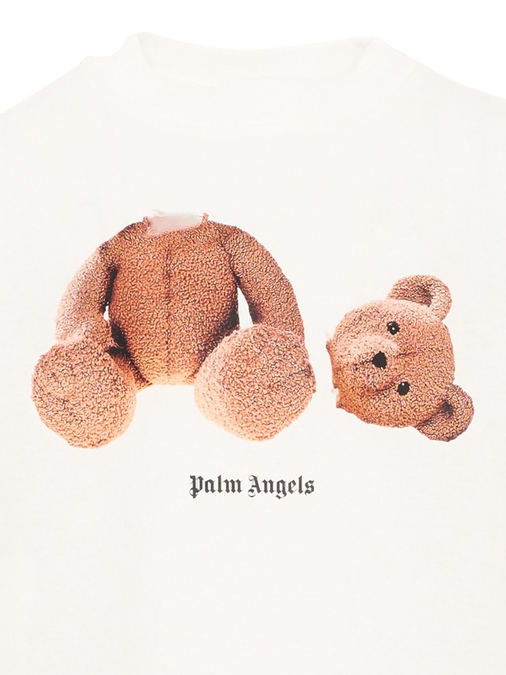 T-shirt bianco per bambino F6PAJBTH061 412 Palm Angels Kids 