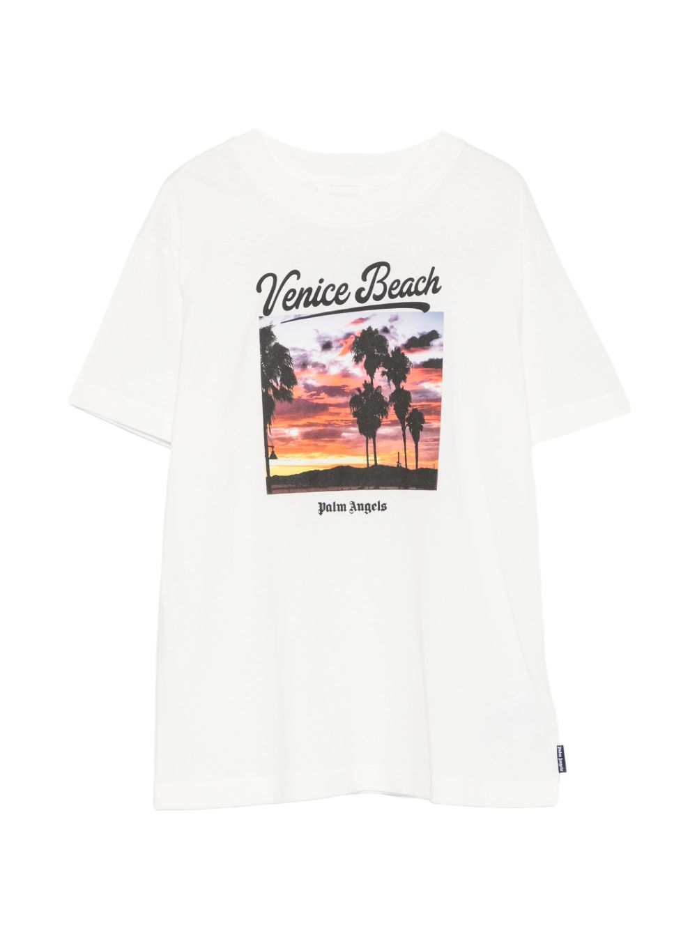 T-shirt bianco sporco per bambino F6PAJBTH110 412 Palm Angels Kids 