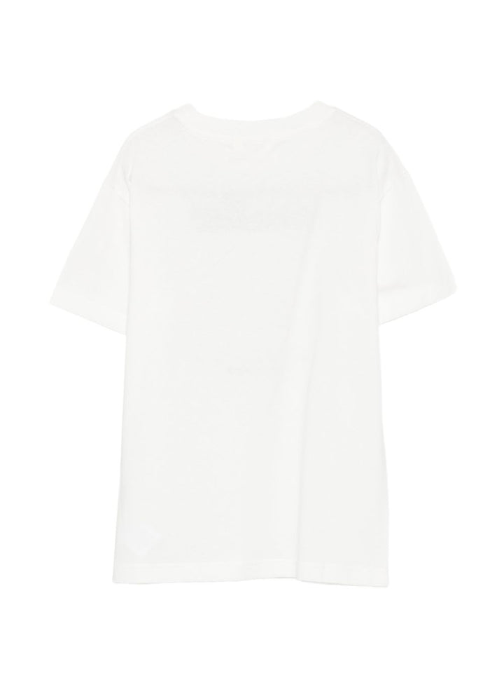 T-shirt bianco sporco per bambino F6PAJBTH110 412 Palm Angels Kids 