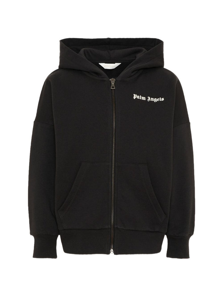 Felpa nera per bambino F6PAJBZH015 110 Palm Angels Kids 