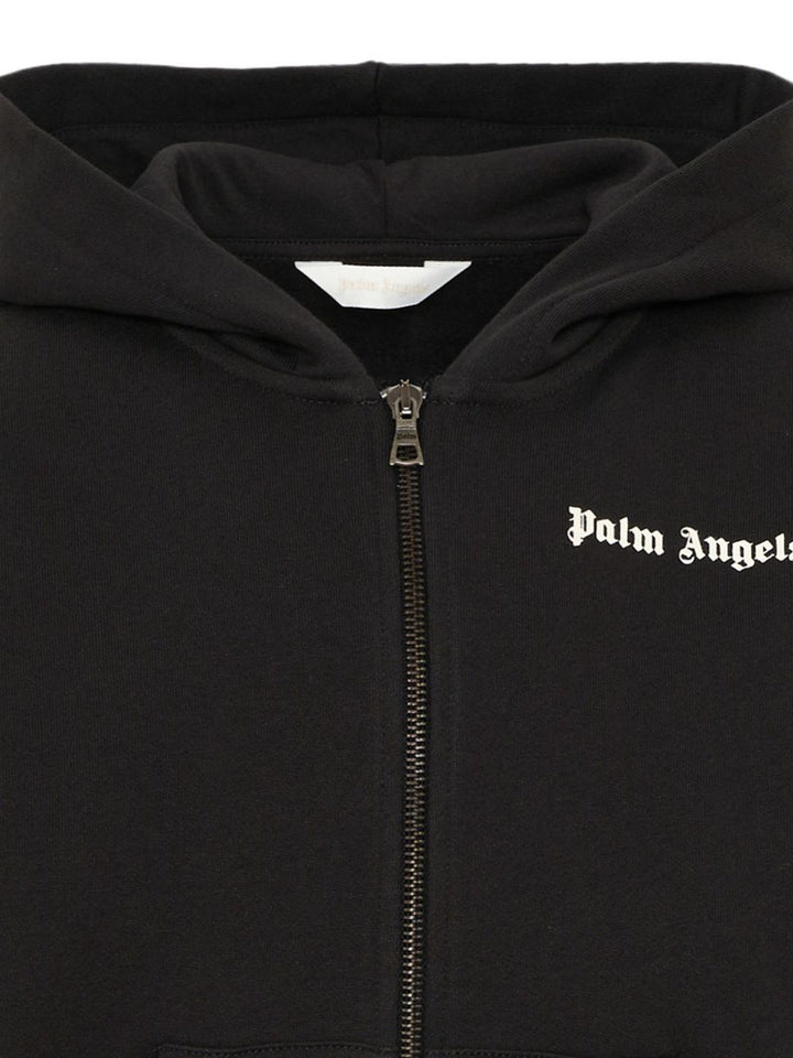Felpa nera per bambino F6PAJBZH015 110 Palm Angels Kids 
