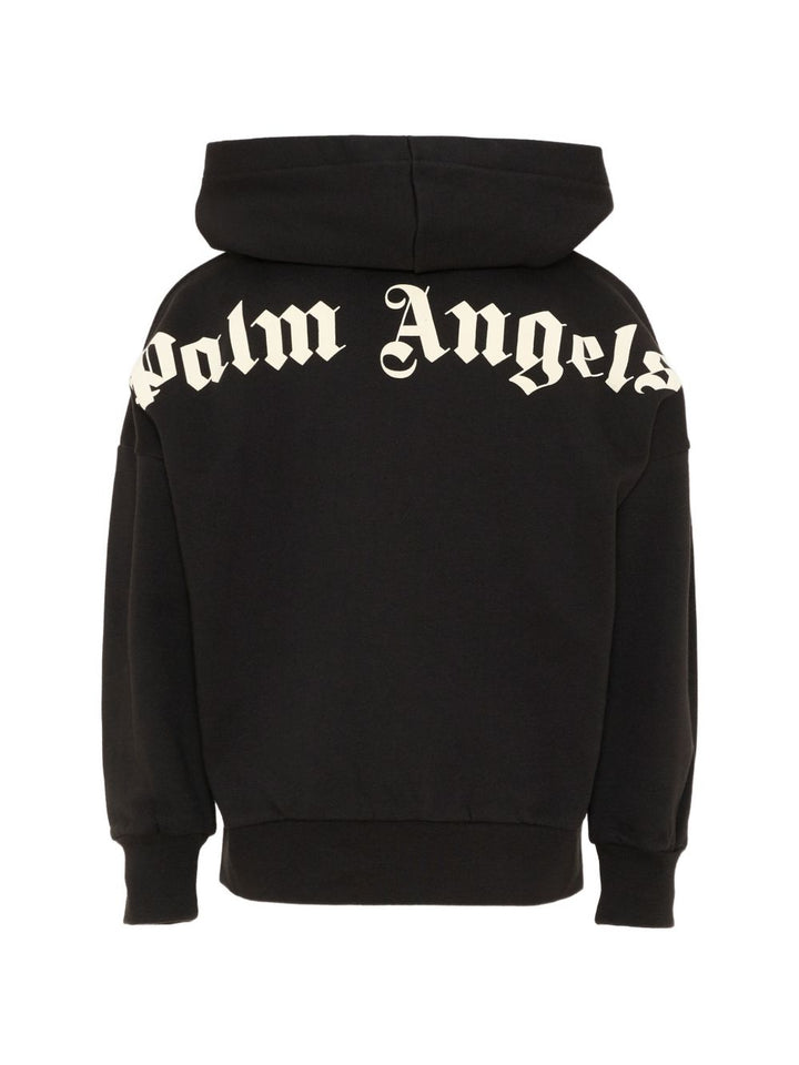 Felpa nera per bambino F6PAJBZH015 110 Palm Angels Kids 