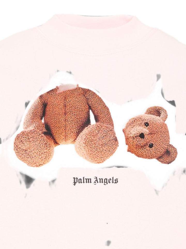 Felpa rosa chiaro per bambino F6PAJGSW049 042 Palm Angels Kids 