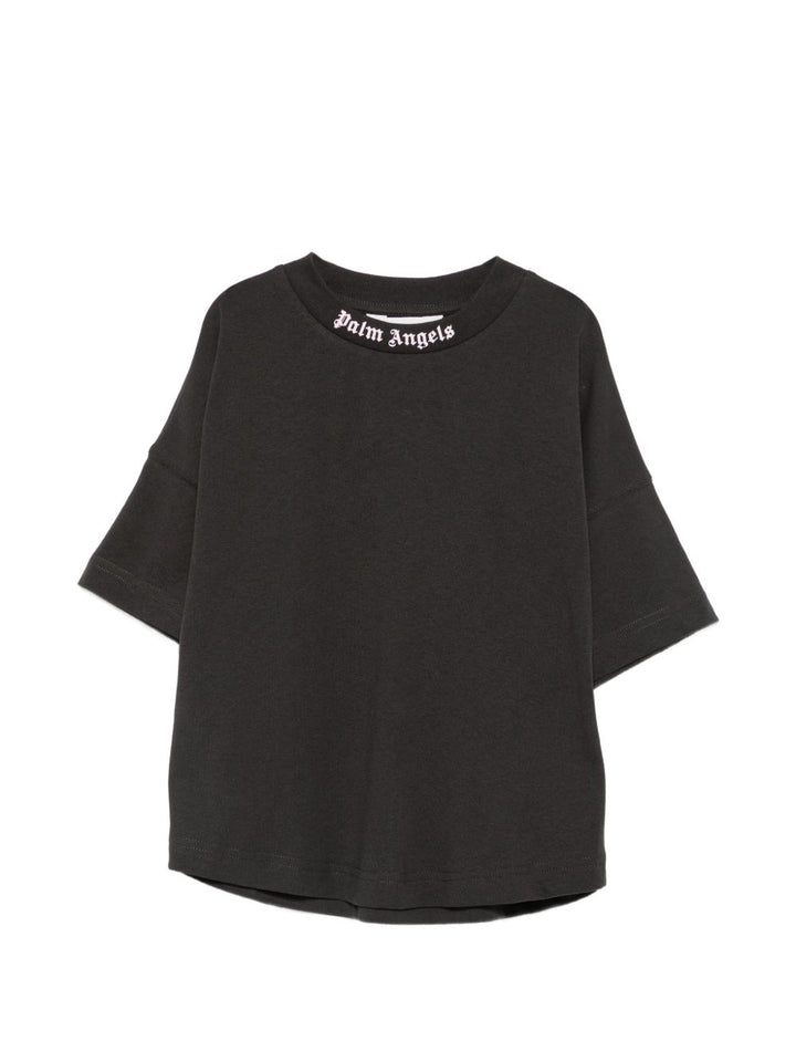 T-shirt nero per bambino F6PAJGTH064 110 Palm Angels Kids 