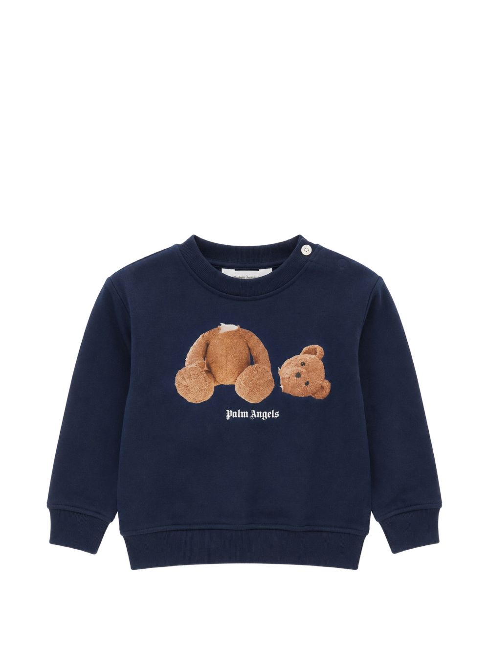 Felpa blu scuro per neonato F6PANBSW192 1528 Palm Angels Kids 