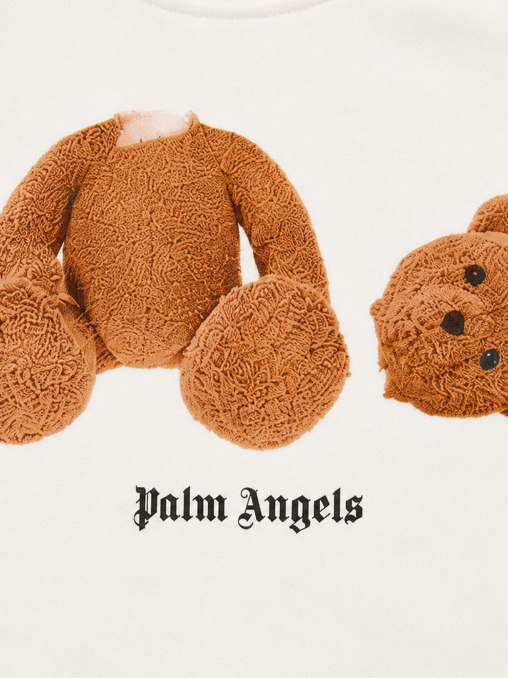 Felpa crema per neonato F6PANBSW192 412 Palm Angels Kids 