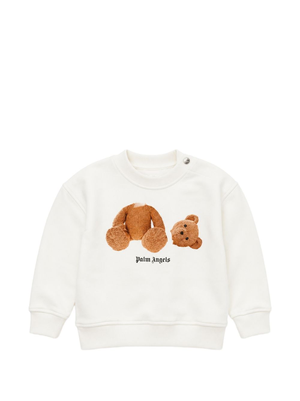 Felpa crema per neonato F6PANBSW192 412 Palm Angels Kids 