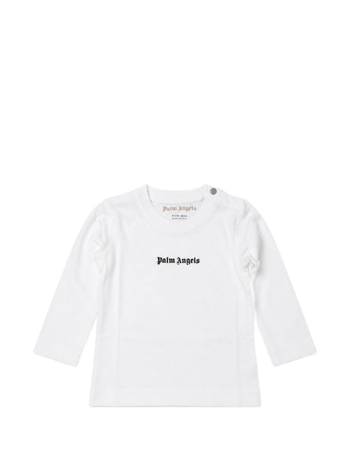 T-shirt bianco per neonato F6PANBTH179 412 Palm Angels Kids 
