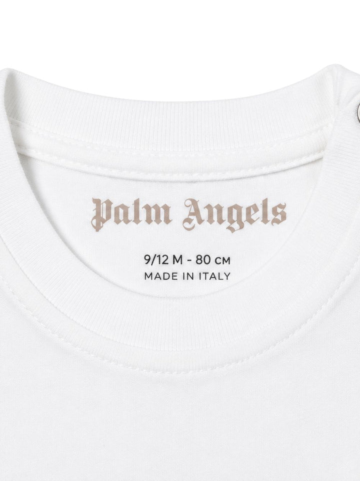 T-shirt bianco per neonato F6PANBTH179 412 Palm Angels Kids 