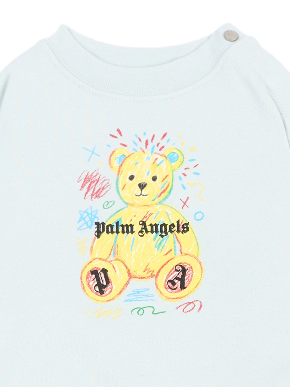 Completo baby blu per neonato F6PANBTP197 960 Palm Angels Kids 