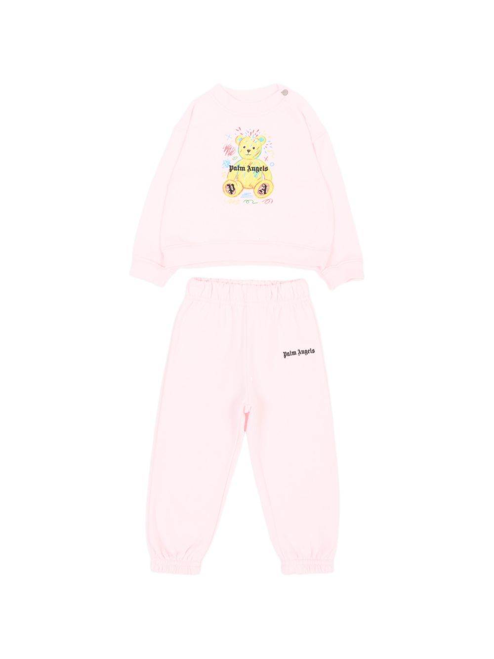 Completo rosa per neonata F6PANGTP198 042 Palm Angels Kids 