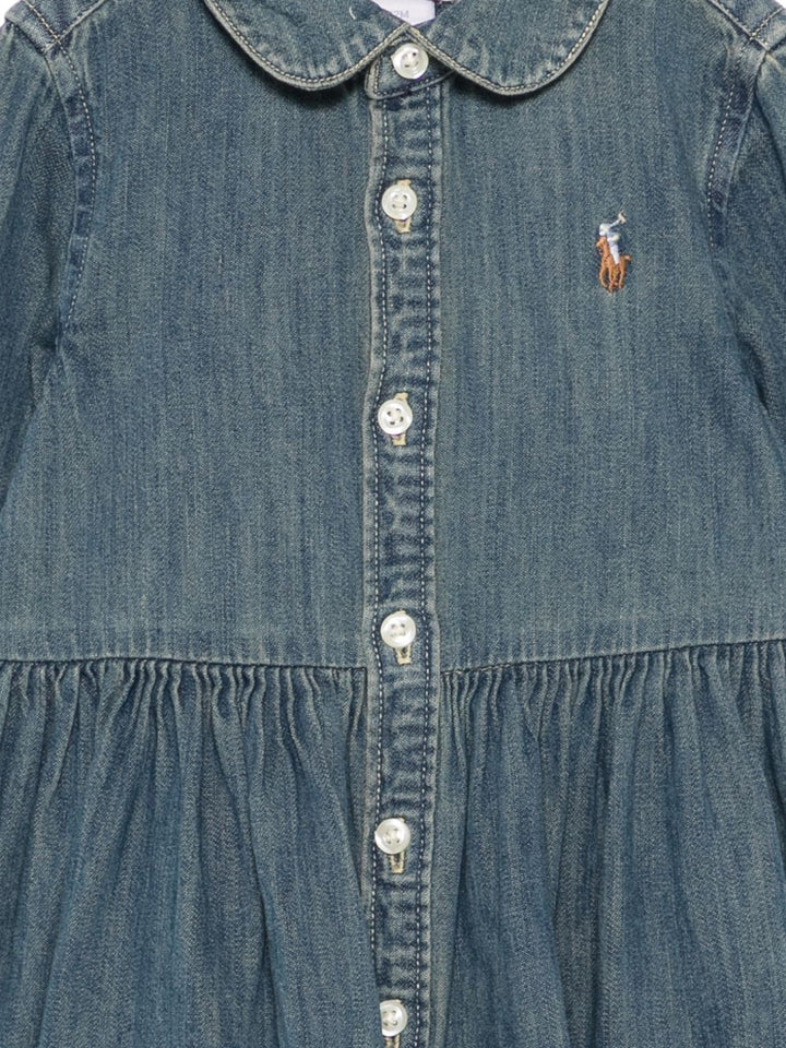 Abito in jeans blu per neonata 310698860 001 Ralph Lauren Kids 
