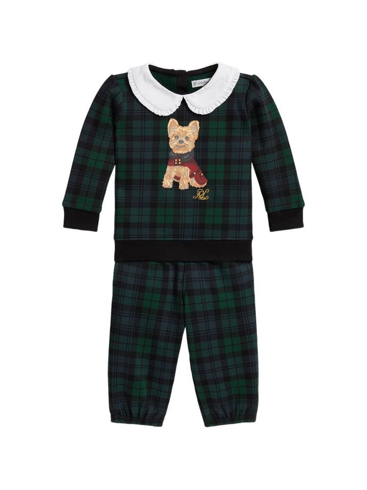 Completo blu/verde per neonata 310B28628 001 Ralph Lauren Kids 