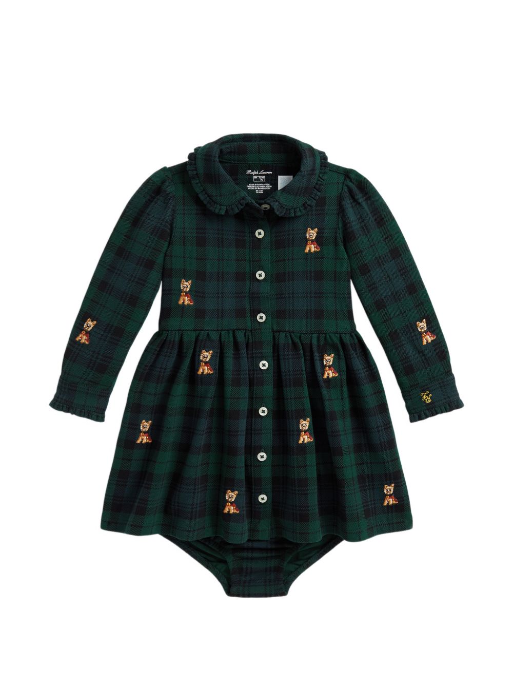 Abito verde/blu per neonata 310B28634 001 Ralph Lauren Kids 